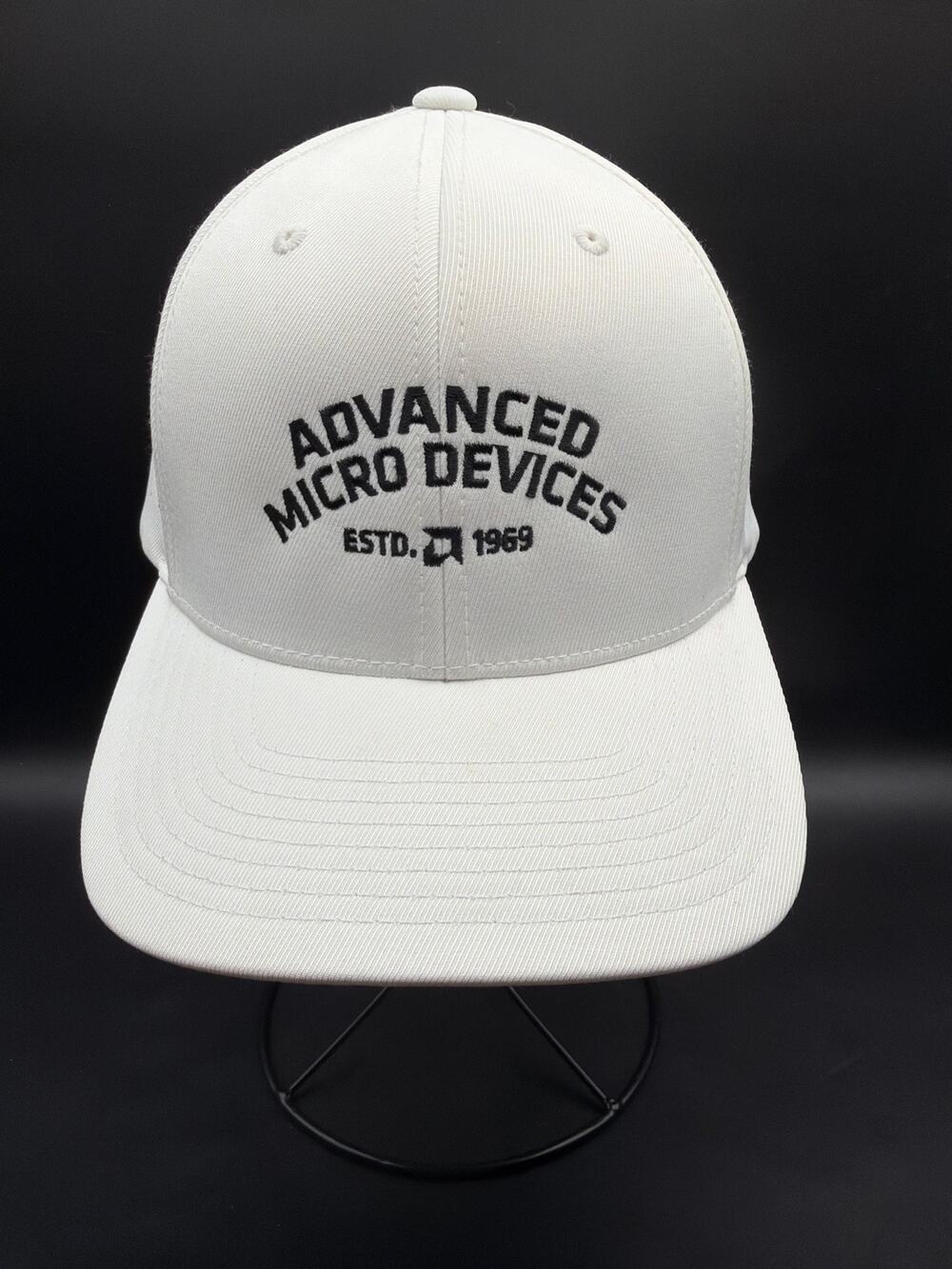 AMD Advanced Micro Devices FlexFit 110 Cap America 6833 White Adjustable Hat